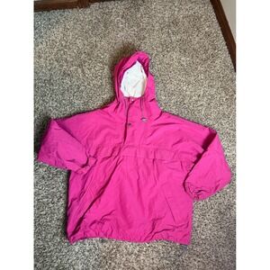 Vintage Woolrich Hot Pink Anorak Windbreaker Jacket Pullover Hooded XL